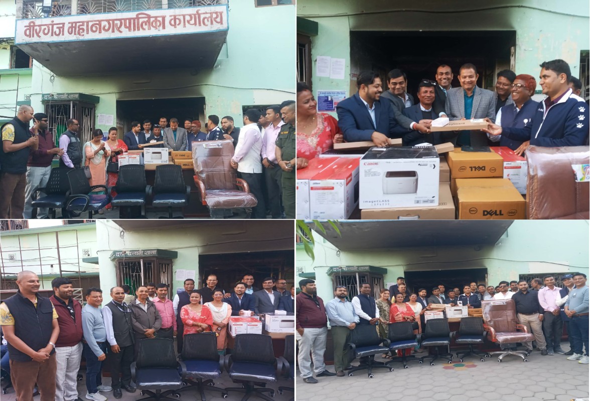 प्याब्सन, एन–प्याब्सन र हिसनद्वारा बीरगंज महानगरपालिकालाई लाखौँको सामग्री सहयोग