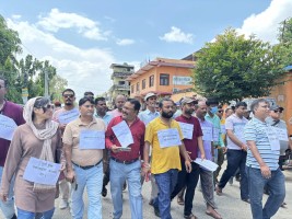 जनकपुरधाममा पत्रकारको विरोध प्रदर्शन, प्रेस स्वतन्त्रता संरक्षणको माग