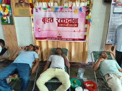 सतपालजी महाराजको ७४ औं जन्मोत्सवमा बीरगंजमा बृहत् रक्तदान, ३२ जनाले गरे रक्तदान