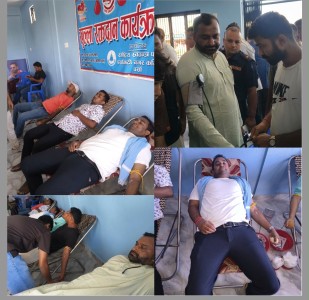 पर्सागढीमा रास्वपाद्वारा खुला रक्तदान कार्यक्रम सम्पन्न, ३ महिलासहित ६० जनाले गरे रक्तदान