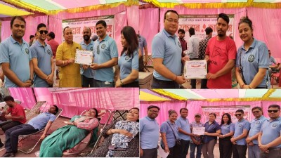६९ औँ राष्ट्रिय सहकारी दिवसको अवसरमा खुल्ला रक्तदान  ६१ जनाले गरे रक्तदान