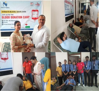 नेशनल इन्फोटेक कलेजद्वारा  रक्तदान कार्यक्रम सम्पन्न ,१६९  जनाले गरे रक्तदान
