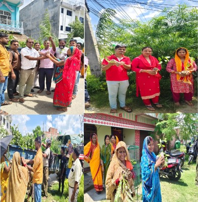 वीरगञ्जमा हरियाली अभियान  स्थानीयलाई निशुल्क बिरुवा वितरण, संरक्षणमा जोड