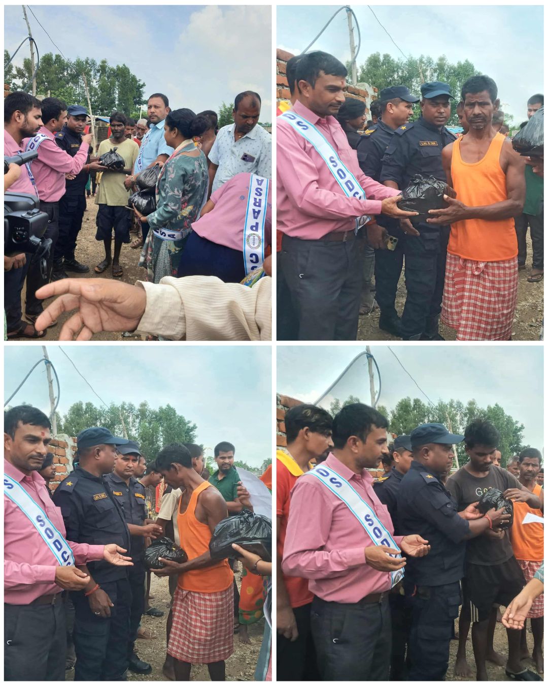 NGOCC  पर्साले अविरल वर्षाले डुबानमा  प्रभावित डोम बस्तीमा खाद्यान्न वितरण