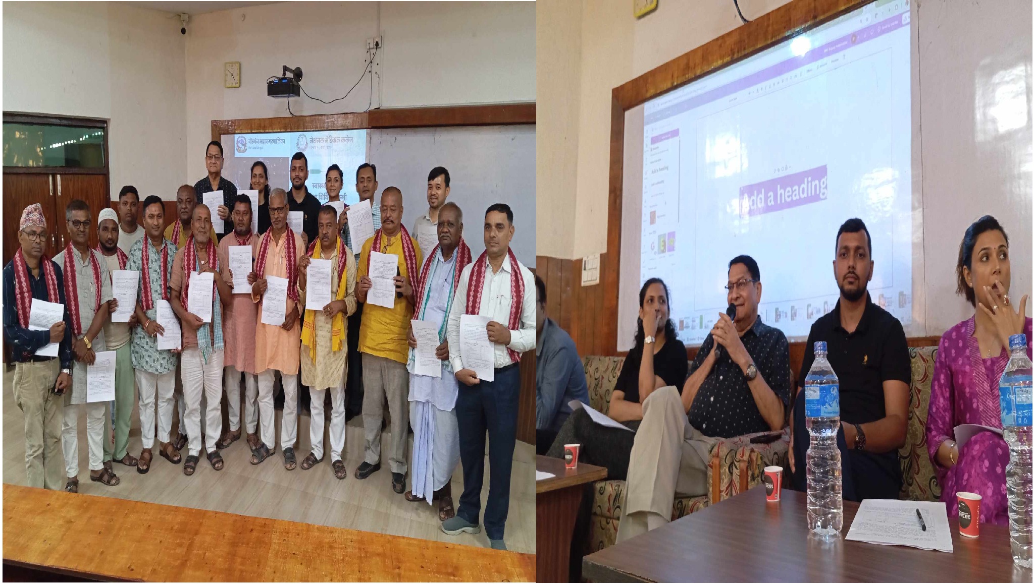 स्वास्थ्य सम्झौता अन्तगर्त नेशनल मेडिकल कलेज र वीरगन्ज महानगरपालिका बिच  सम्झौता